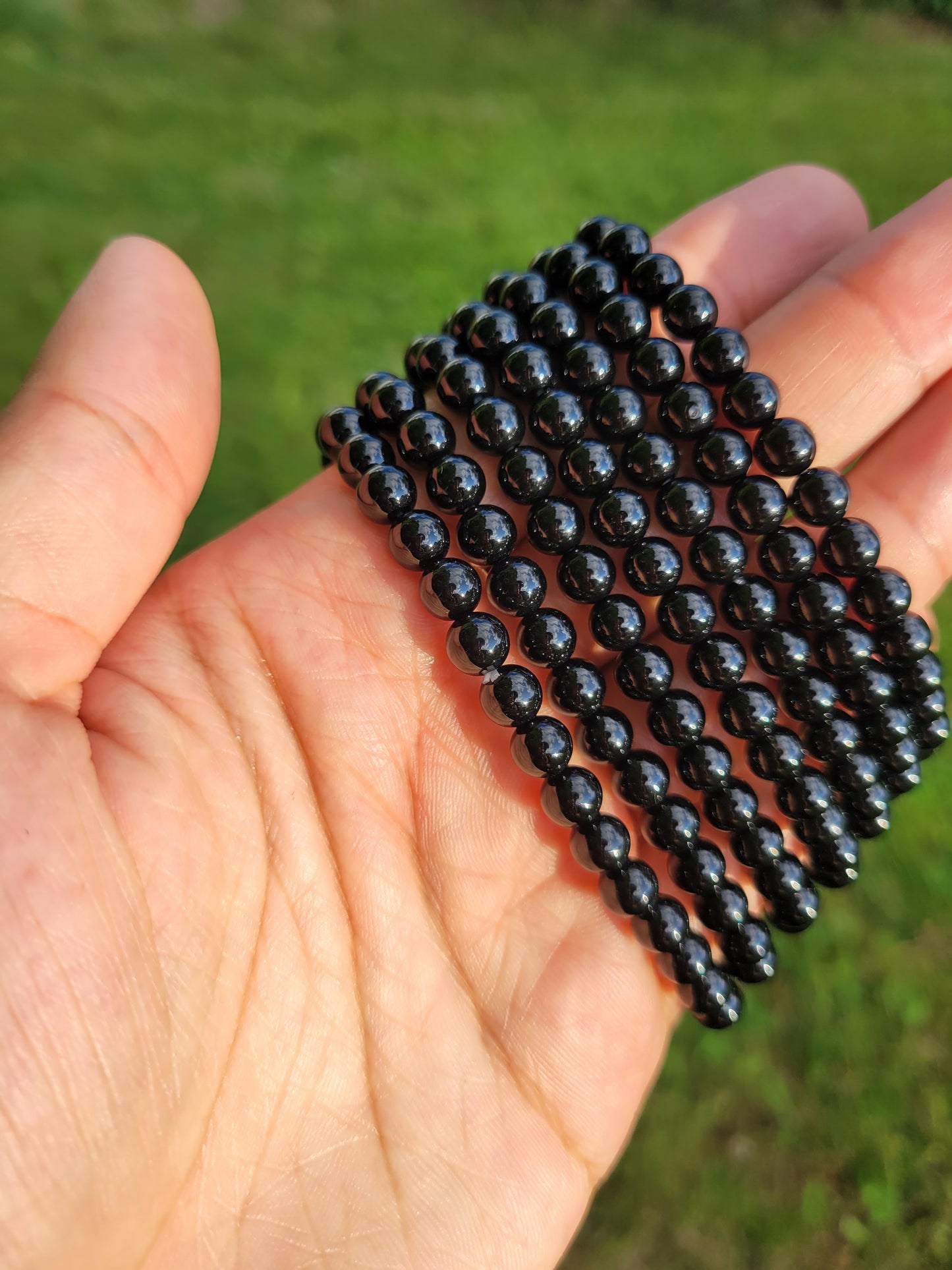 Reiki-Infused Black Agate Bracelet