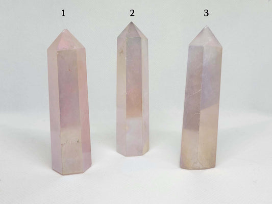 Aura Rose Quartz Towers